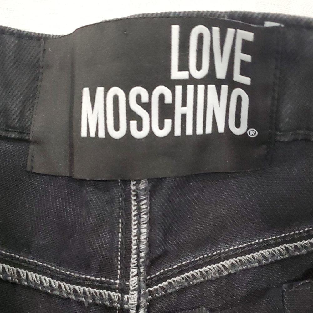 Love Moschino High Waist Black Frayed Hem Shorts - Picture 8 of 14